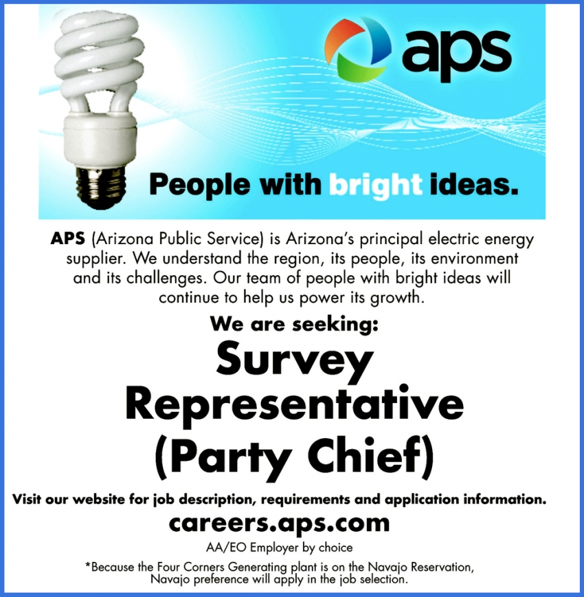 Survey Representative, APS - Arizona Public Service